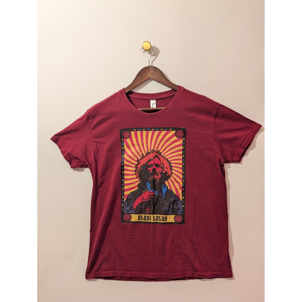 Sol's Alexi Lalas Graphic T-Shirt Mens Large Burgundy Excellent Soccer USA Tee